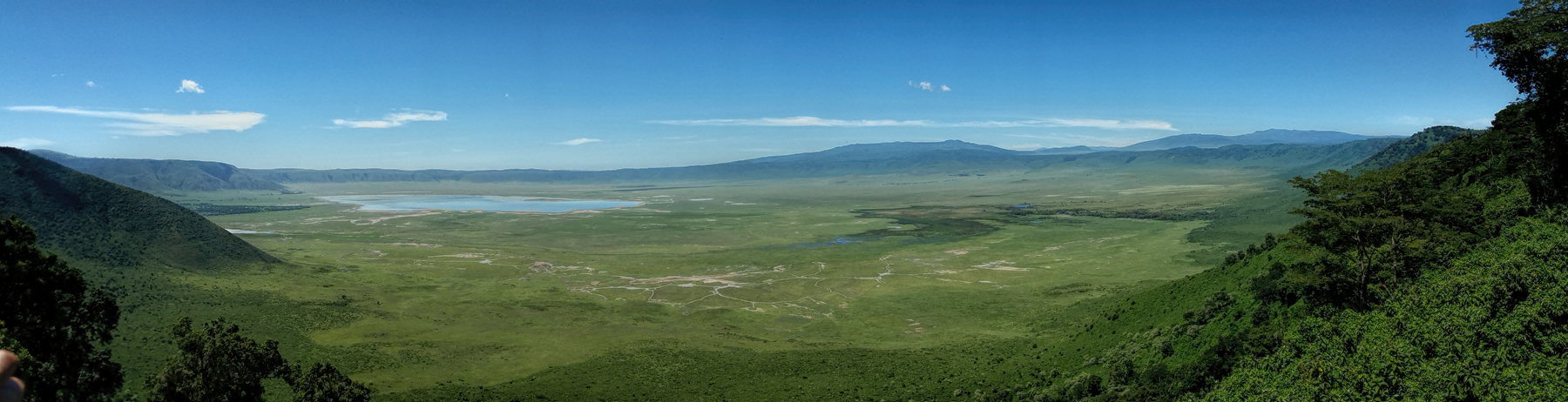 Panoramic view of the crater