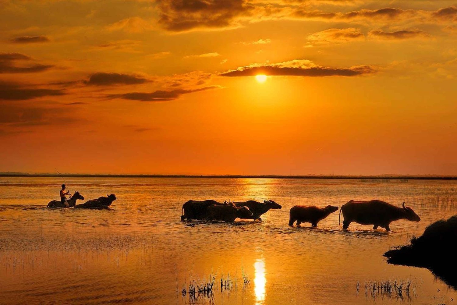 Sunset over Lake Manyara